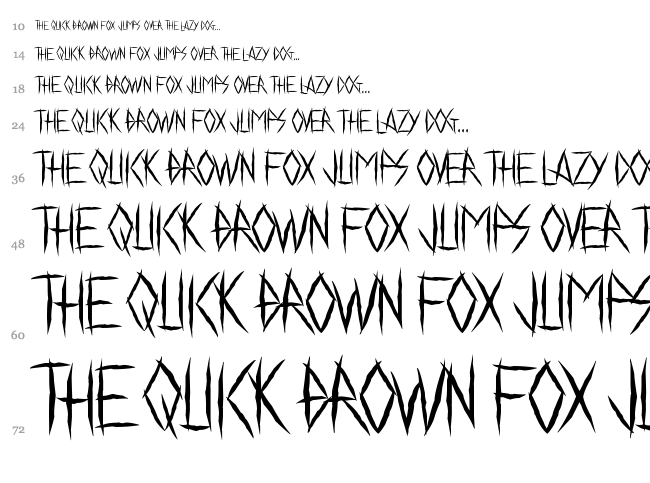 Chelsea Smile font waterfall